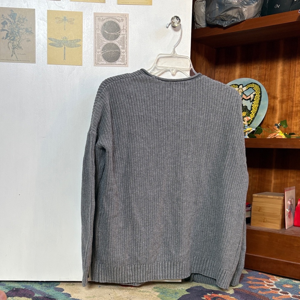 Universal Thread Gray Ribbed Open-Front Cardigan - Picture 3 of 4